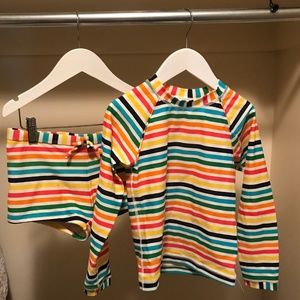 HANNA ANDERSON Rash Guard and Shorts -SZ 120/6-7yr